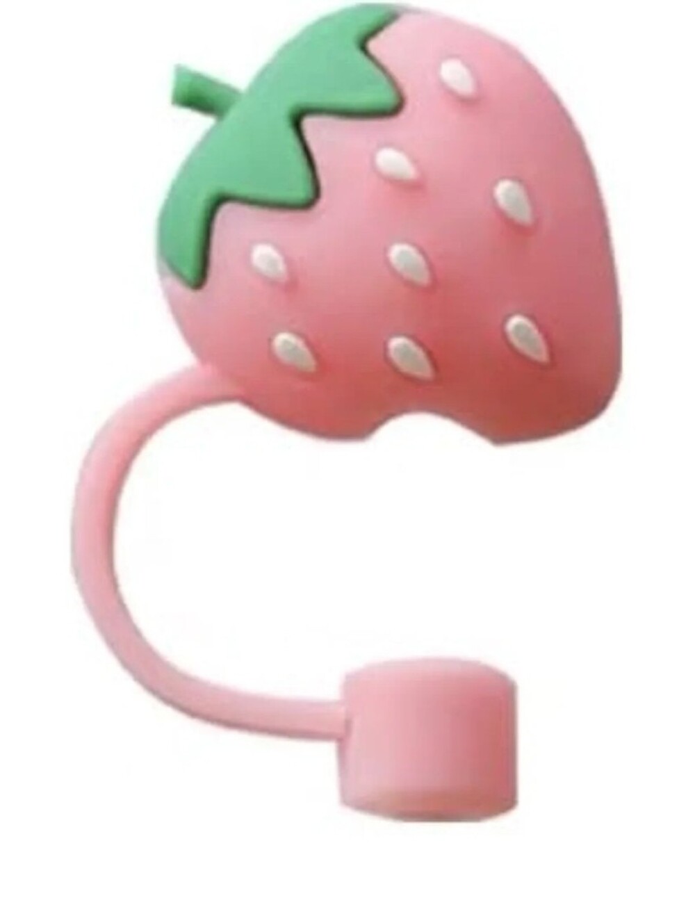 Pink strawberry Straw topper